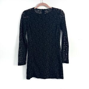Aritzia Talula Long Sleeve Black Lace dress Sz 2